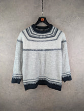 Esmara Knitted Jumper Womens XL Extra Large Grey Blue Pullover Knitted